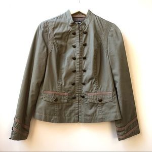 Apt 9 Army Military Jacket Coat Green Buttons S